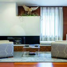 23 - Living area with fireplace